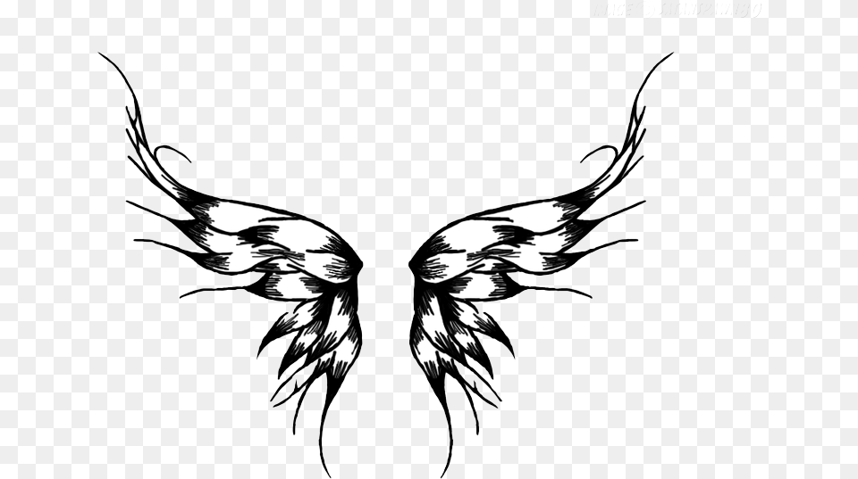 Wings Tattoos Clipart Transparent Background Tattoo Butterfly, Stencil, Art, Animal, Bird Png