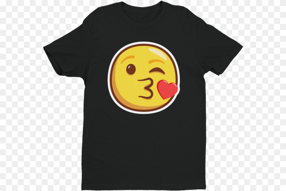 Wink And Kiss Emoji Short Sleeve Next Level T Shirt Shark Bear T Shirt, Clothing, T-shirt, Face, Head Free Png