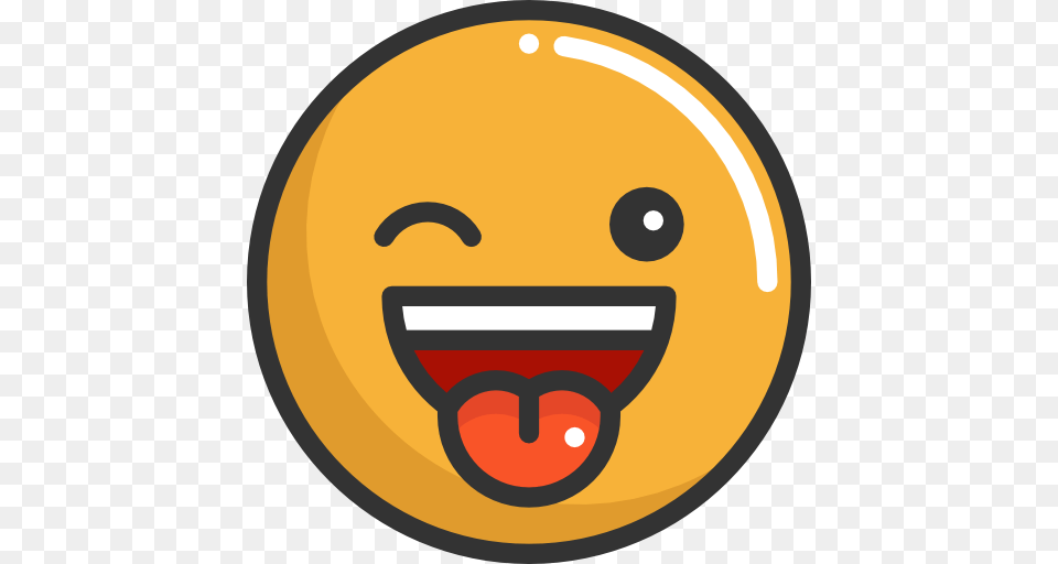 Wink Emoticons Emoji Feelings Smileys Icon, Badge, Logo, Photography, Symbol Free Png Download