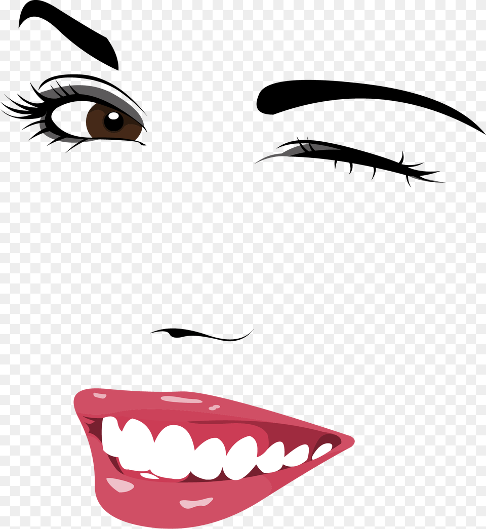 Wink Eyebrow Facial Expression El Ojo Dibujo, Body Part, Mouth, Person, Teeth Png Image