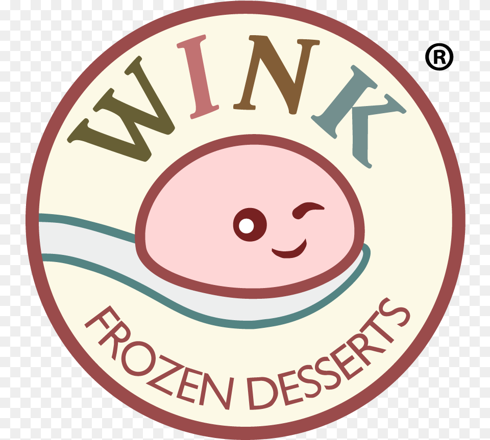 Wink Frozen Desserts Logo, Disk, Face, Head, Person Free Transparent Png
