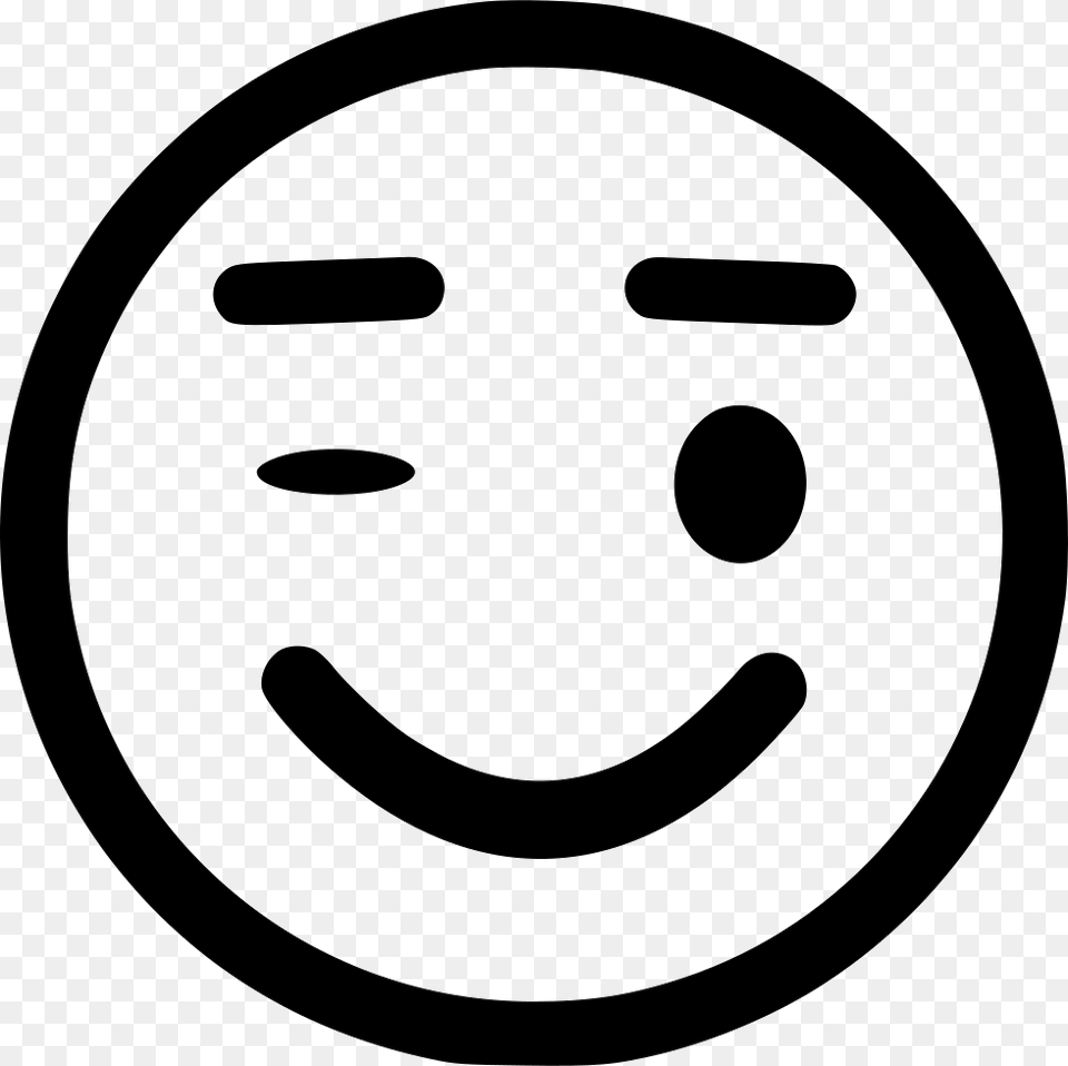 Wink Smiley, Stencil, Symbol Free Transparent Png