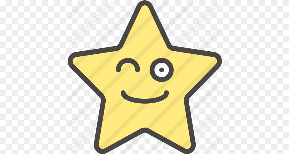 Wink Smileys Icons Winking Star, Star Symbol, Symbol, Disk Free Png Download