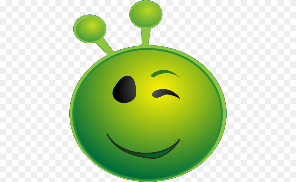 Winking Emoji Clip Art, Green Png Image