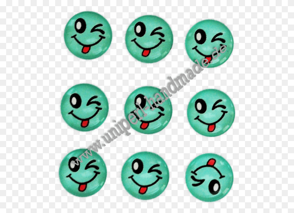 Winking Emoji Emoji Cabochon 14 Mm Face With Smiley, Cream, Dessert, Food, Icing Free Png Download