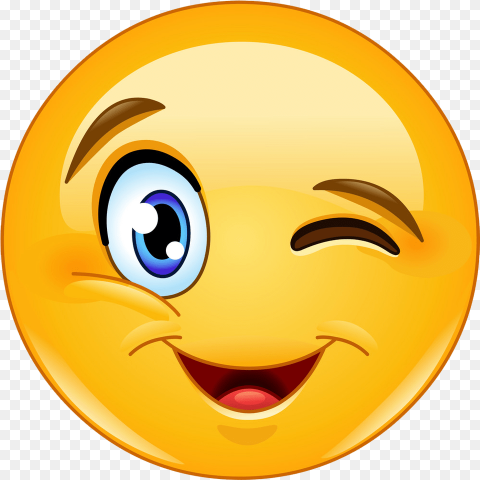 Winking Emoji Wink Smiley, Photography Png Image