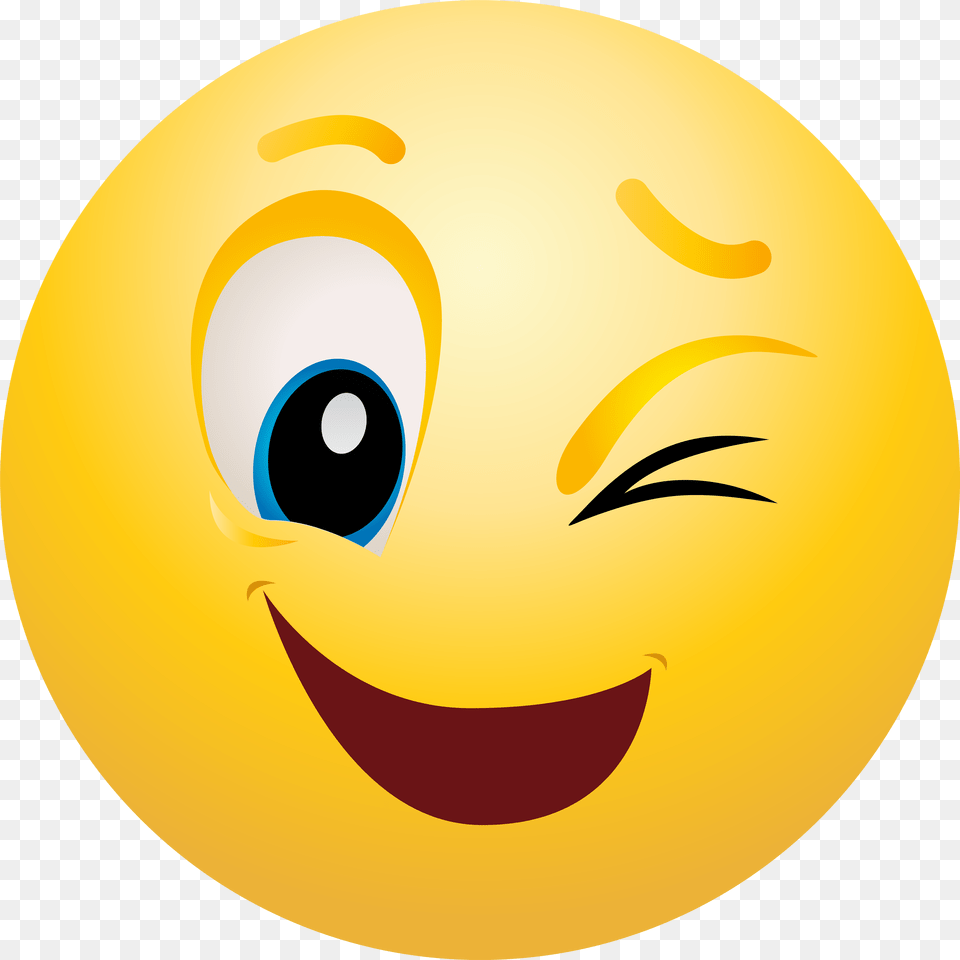 Winking Emoticon Clip Art, Sphere, Disk Free Png