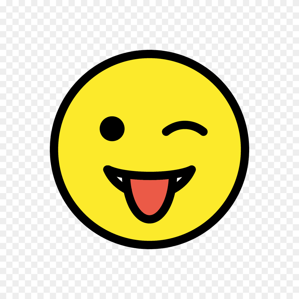 Winking Face With Tongue Emoji Clipart, Logo, Head, Person Png Image