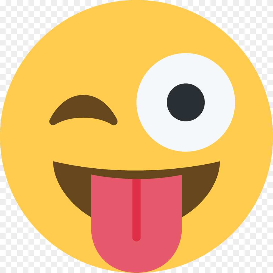 Winking Face With Tongue Emoji Clipart, Disk Free Png