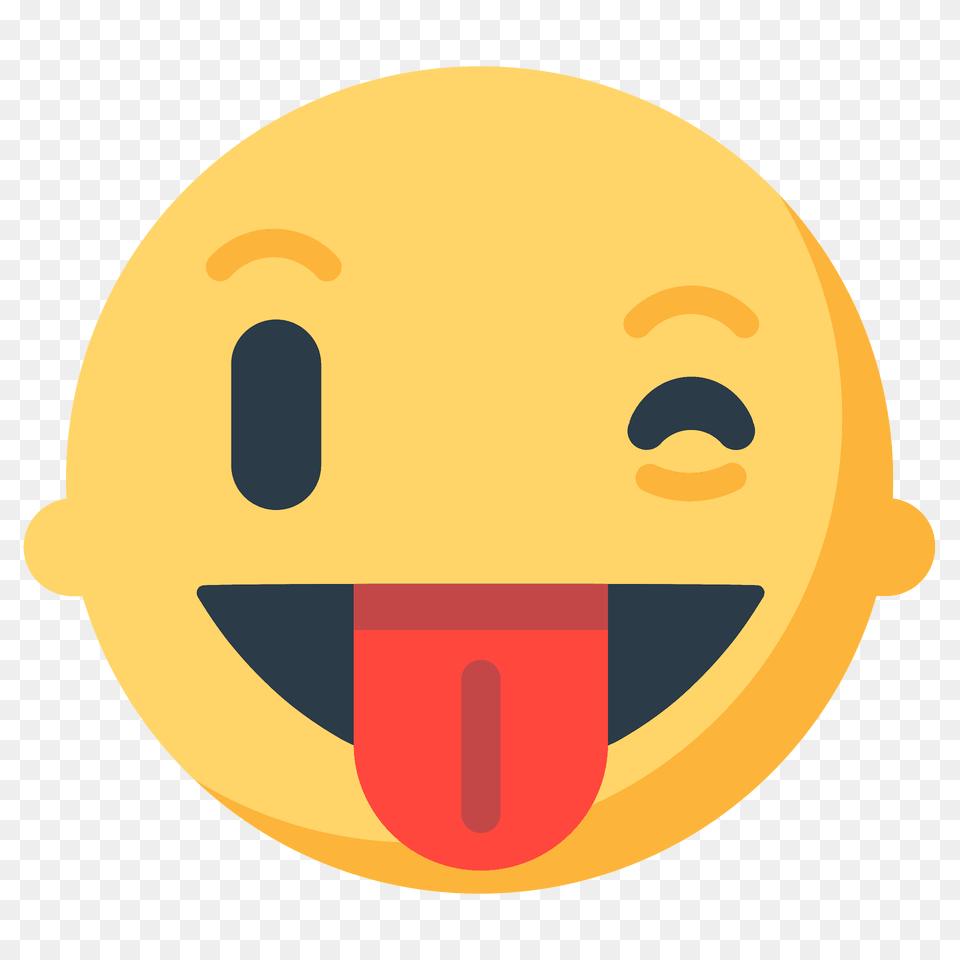 Winking Face With Tongue Emoji Clipart, Logo, Clothing, Hardhat, Helmet Free Png