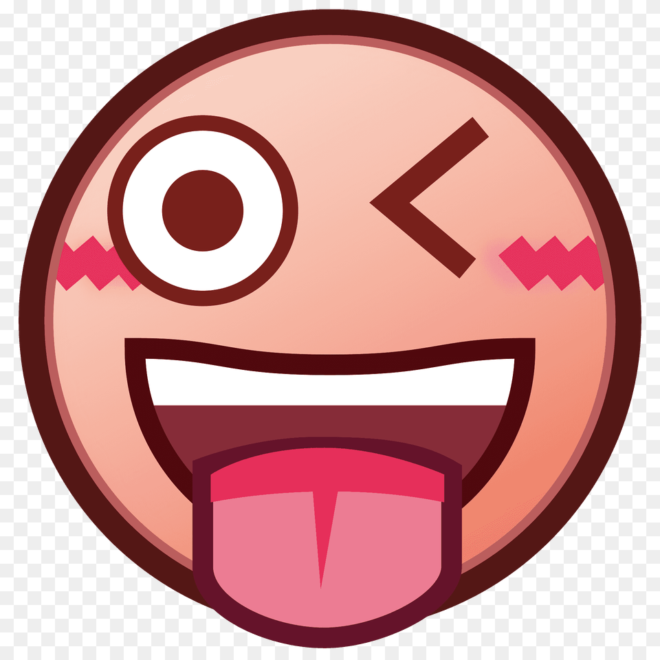 Winking Face With Tongue Emoji Clipart, Body Part, Mouth, Person, Road Sign Free Png