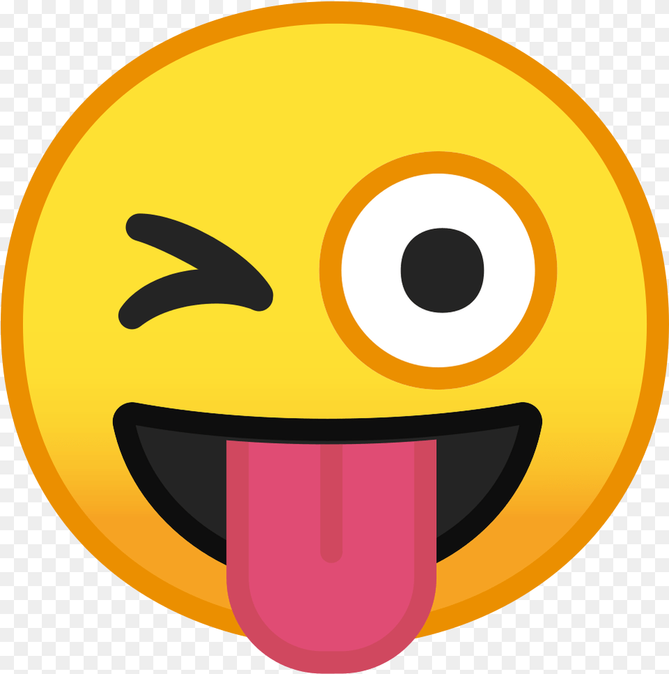 Winking Face With Tongue Icon Emoticon Sacando La Lengua, Disk Png Image