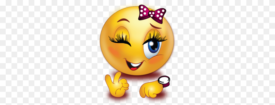 Winking Girl Perfect Timing Female Sad Face Emoji, Toy Png