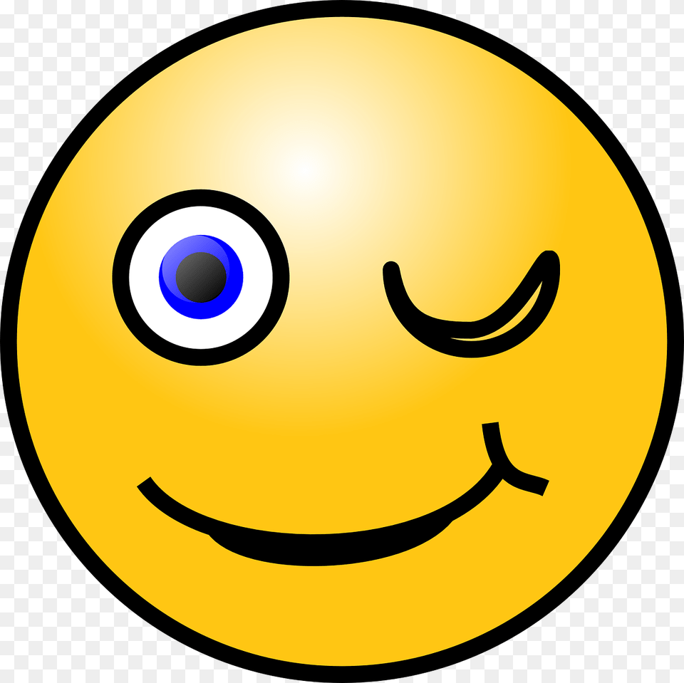 Winking Smiley Ico Smiling Face Gif, Astronomy, Moon, Nature, Night Free Transparent Png