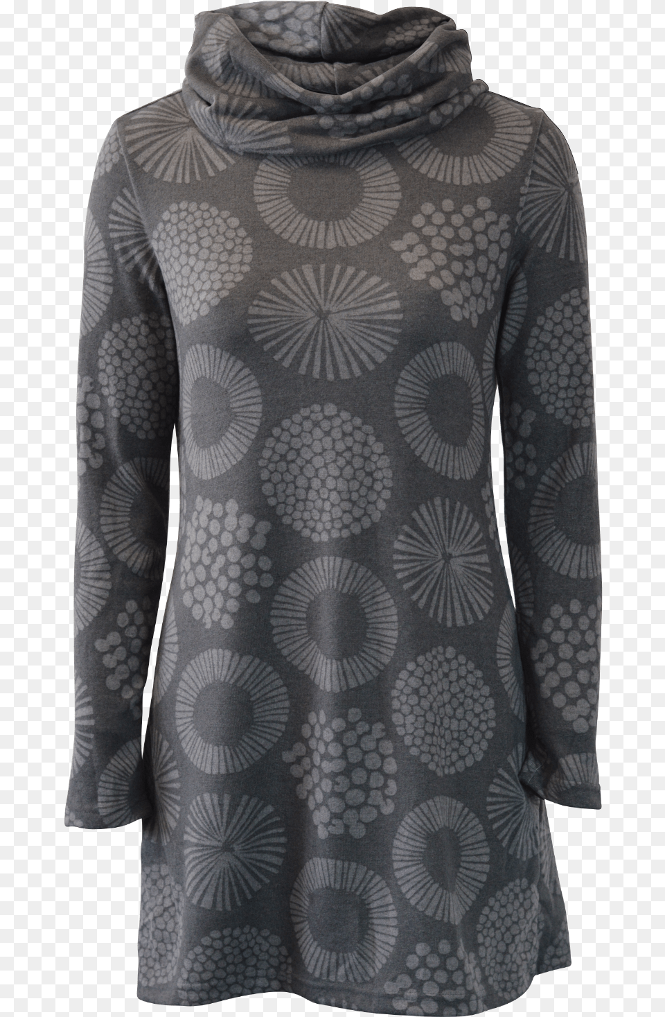 Winkleigh Tunic Abstract Circles Peony, Clothing, Long Sleeve, Sleeve, Knitwear Free Png Download