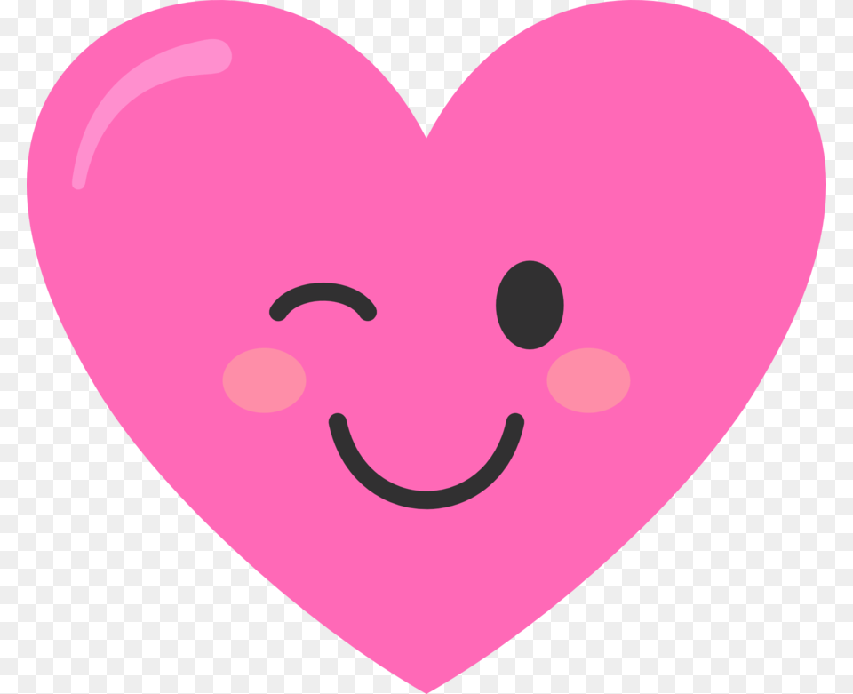 Winky Pink Heart Smiley, Baby, Person, Balloon Png Image