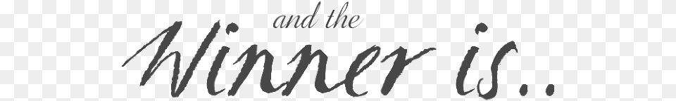 Winner Is Black And White, Handwriting, Text Free Png