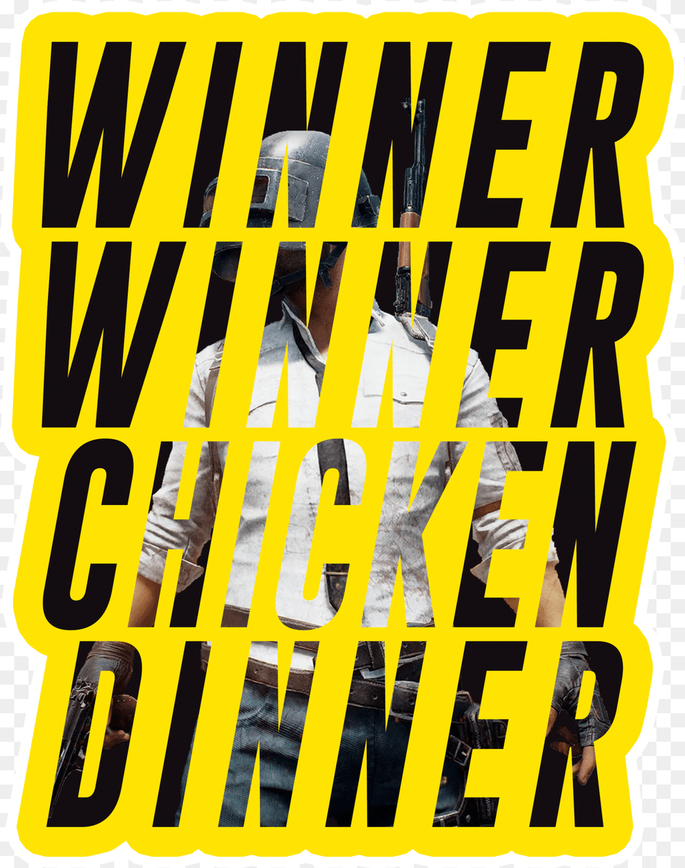 Winner Winner Chicken Dinner Tshirt Half Sleeve Graphic Design, Person, People, Adult, Man Free Png Download