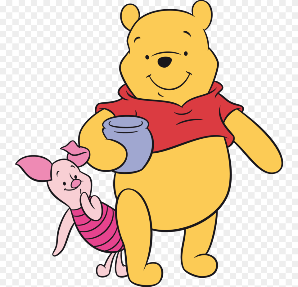 Winnie And Piglet By Ireprincess On Clipart Library Winnie The Pooh With Honey Pot, Animal, Bear, Mammal, Wildlife Free Png Download