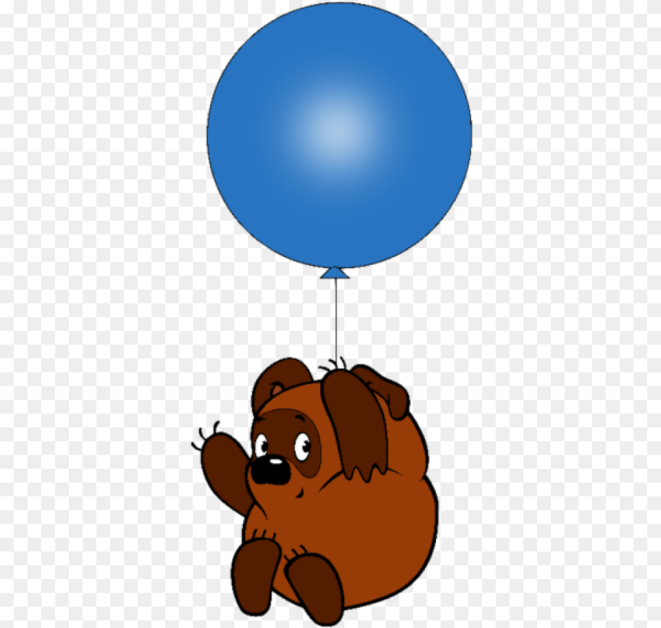 Winnie Pooh Image Russian Winnie Pooh Balloon, Astronomy, Moon, Nature, Night Free Png Download