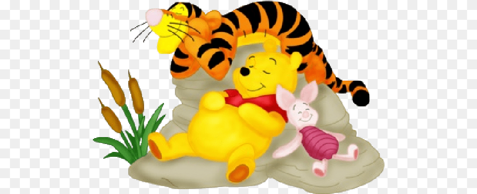 Winnie The Pooh And Friends Clipart Pooh Bear Piglet And Tigger, Birthday Cake, Cake, Cream, Dessert Free Png