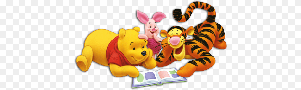 Winnie The Pooh And His Friends As Disney Store Plush Winnie The Pooh Holding A Book Png Image