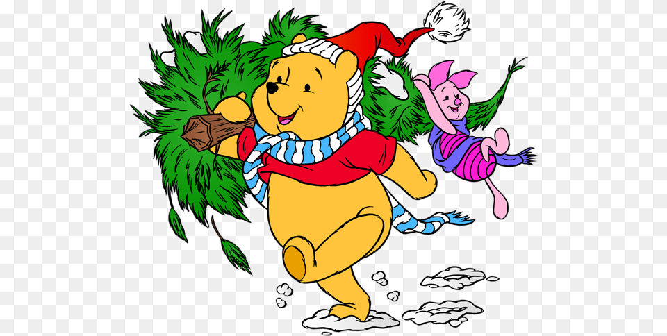 Winnie The Pooh And Piglet Christmas Clip Art Imageu200b Winnie The Pooh And Piglet Christmas, Cartoon, Baby, Person, Face Png Image