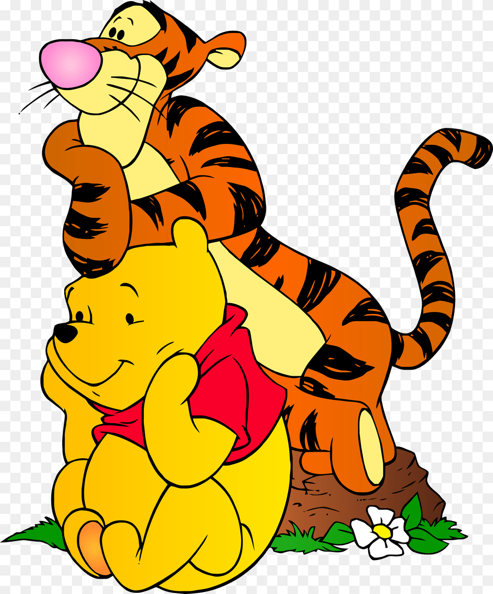 Winnie The Pooh And Tigger Clip Art, Cartoon, Baby, Person, Face Png