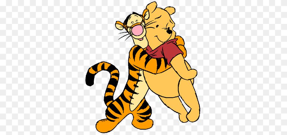 Winnie The Pooh And Tigger Clip Art Disney Clip Art Galore, Animal, Mammal, Tiger, Wildlife Free Png Download