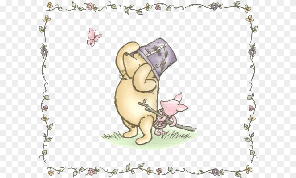 Winnie The Pooh Border Classic Winnie The Pooh Classic Pooh And Piglet, Baby, Person, Animal, Mammal Free Png