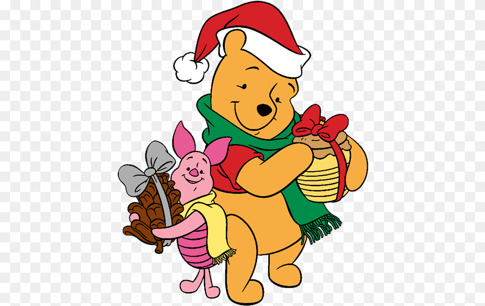 Winnie The Pooh Christmas Clip Art, Cartoon, Baby, Person, Face Free Png Download