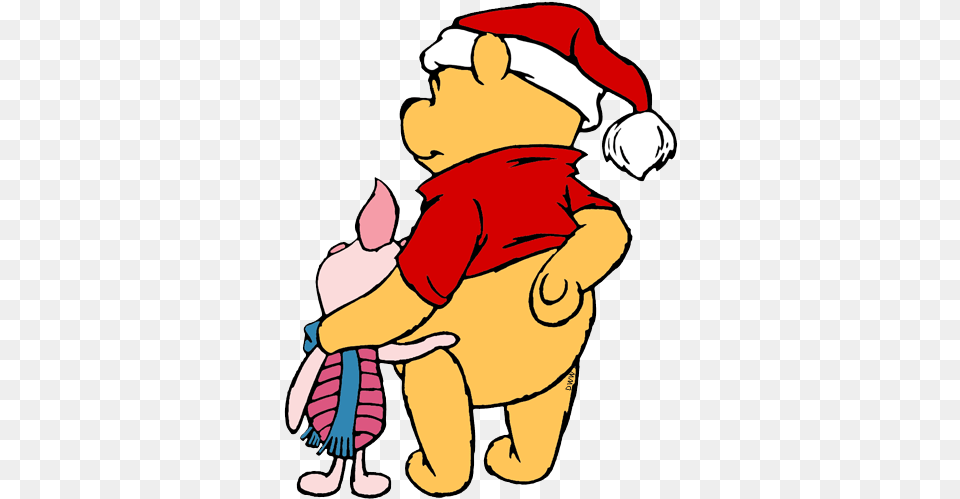 Winnie The Pooh Christmas Clip Art Disney Clip Art Winnie The Pooh And Piglet Christmas, Baby, Person Free Png