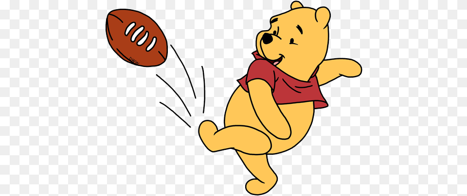 Winnie The Pooh Clip Art 3 Disney Galore Kicking The Football Clipart, Cutlery, Baby, Person, Cartoon Free Png