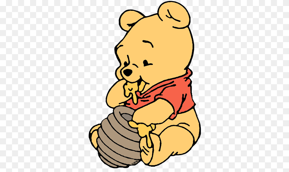 Winnie The Pooh Clipart Line Drawing, Baby, Person, Cream, Dessert Free Png Download