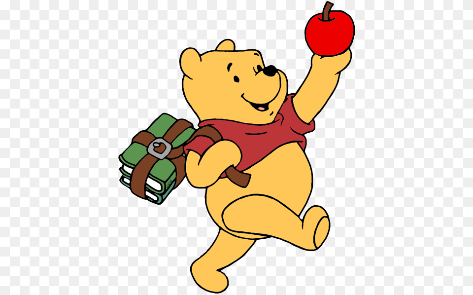 Winnie The Pooh Clipart School, Cartoon, Animal, Bear, Mammal Free Png