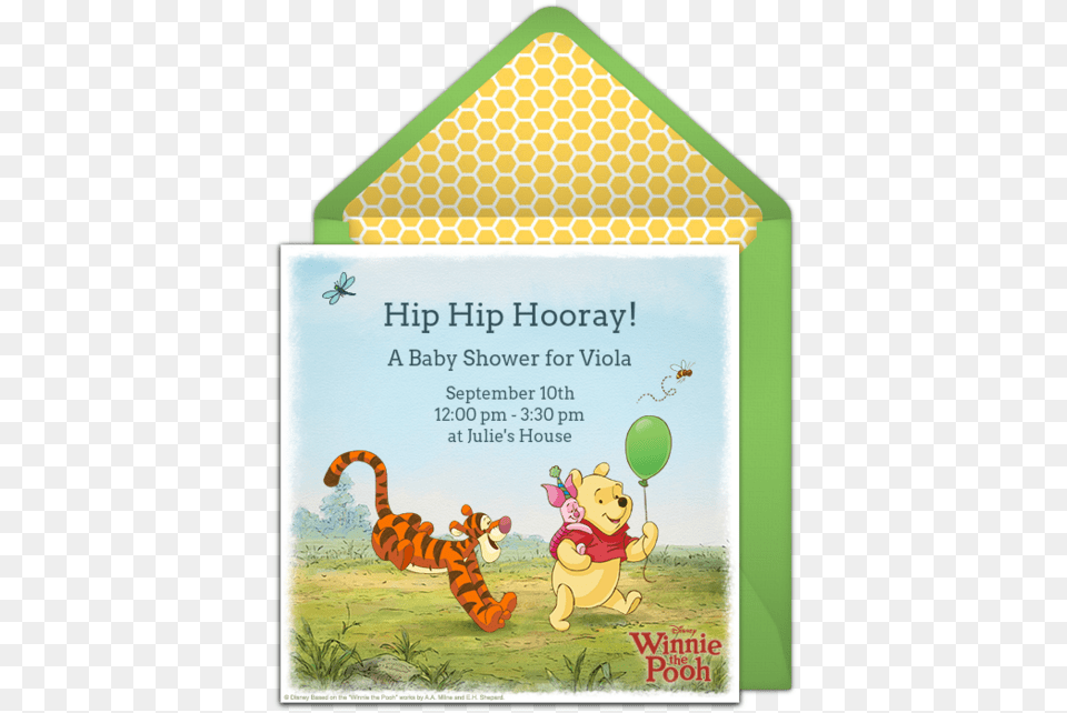Winnie The Pooh Electronic Invitations, Advertisement, Poster, Mail, Greeting Card Free Transparent Png