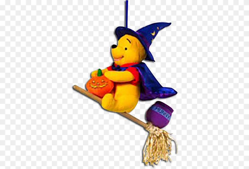 Winnie The Pooh Halloween Decoration Witch Broom Hanging Winnie The Pooh, Nature, Outdoors, Snow, Snowman Free Png Download