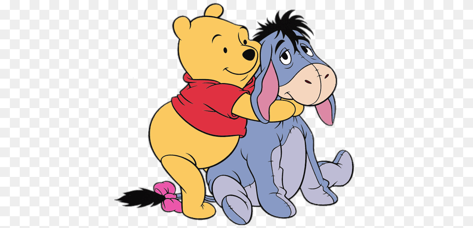 Winnie The Pooh Holding Eeyore, Animal, Bear, Mammal, Wildlife Free Png Download