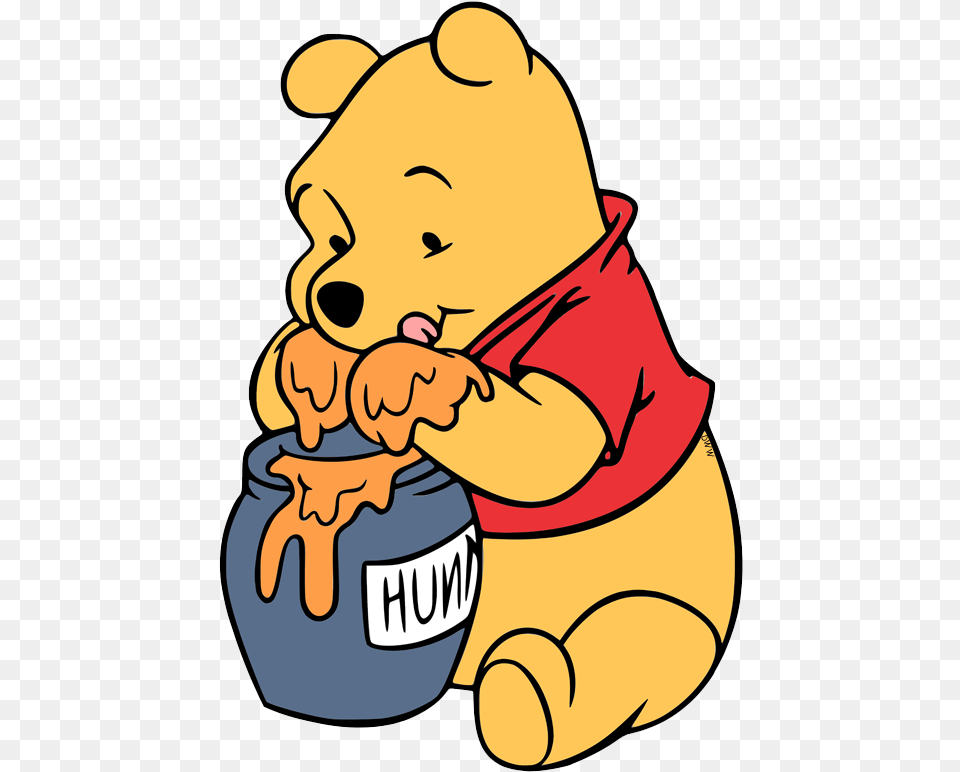 Winnie The Pooh Hunny Pot Coloring Page, Baby, Person, Face, Head Free Transparent Png