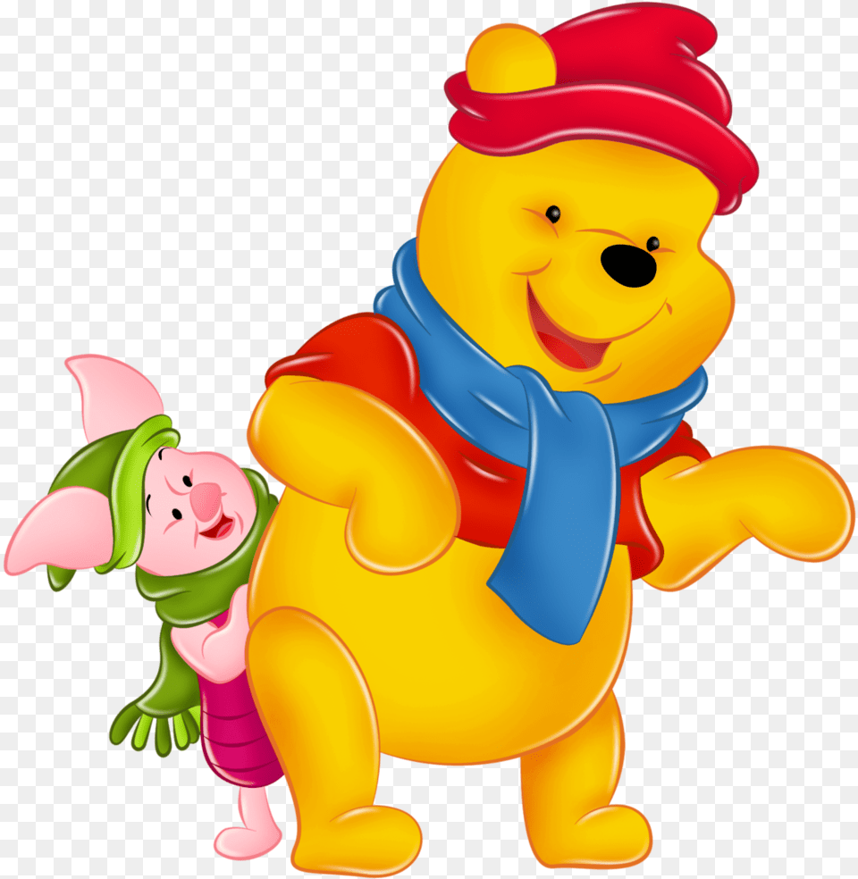 Winnie The Pooh In Winter, Baby, Person, Cartoon Png Image