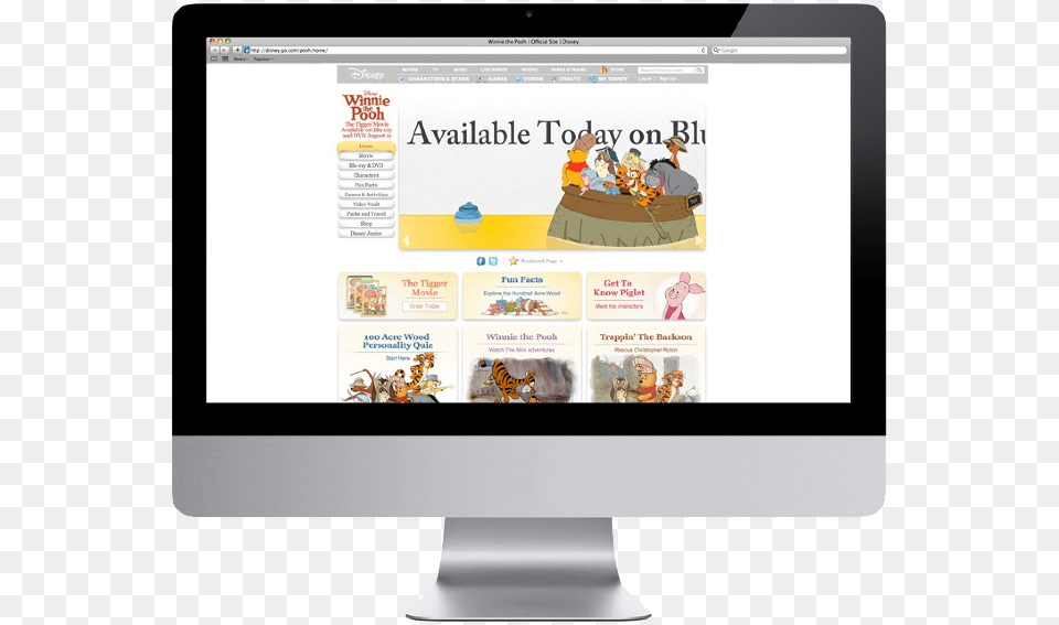 Winnie The Pooh Official Site Redesign Sample Water Bill In Australia, File, Screen, Electronics, Webpage Png Image
