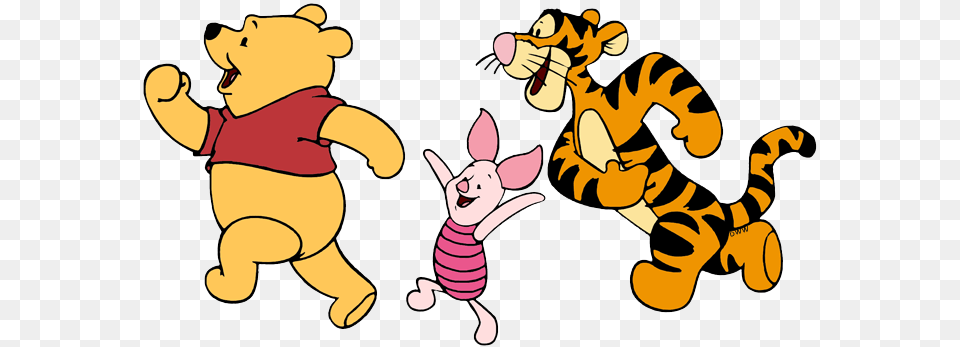 Winnie The Pooh Piglet And Tigger Clip Art, Animal, Bear, Mammal, Wildlife Png Image