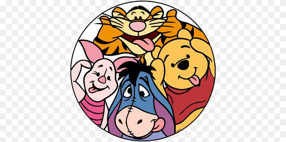 Winnie The Pooh Piglet Tigger And Eeyore Clip Art Disney, Face, Head, Person, Baby Free Transparent Png