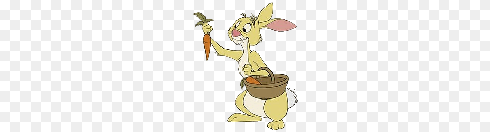 Winnie The Pooh Rabbit Holding A Carrot, Food, Plant, Produce, Vegetable Png Image