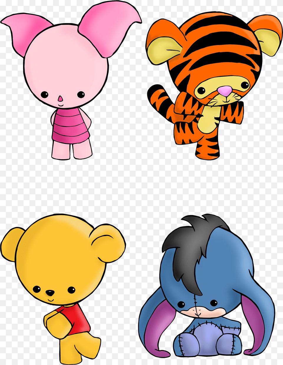 Winnie The Pooh Set Easy Cute Winnie The Pooh Drawings, Baby, Person, Cartoon Png Image