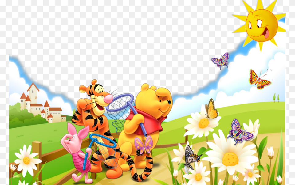 Winnie The Pooh Spring, Daisy, Flower, Plant, Baby Free Transparent Png