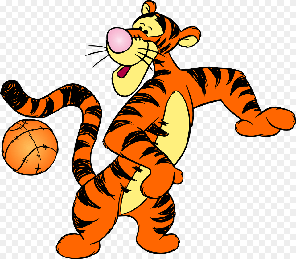 Winnie The Pooh Tigger With Ball Clip Art, Baby, Person Free Png Download