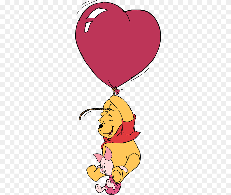 Winnie The Pooh Valentines Day Clip Art, Balloon, Baby, Person, Cartoon Free Png Download