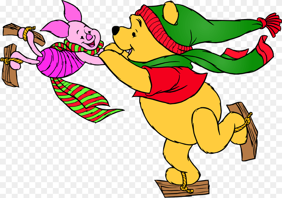 Winnie The Pooh Winter Clipart Clipart Christmas Winnie The Pooh, Baby, Cartoon, Person, Face Free Transparent Png