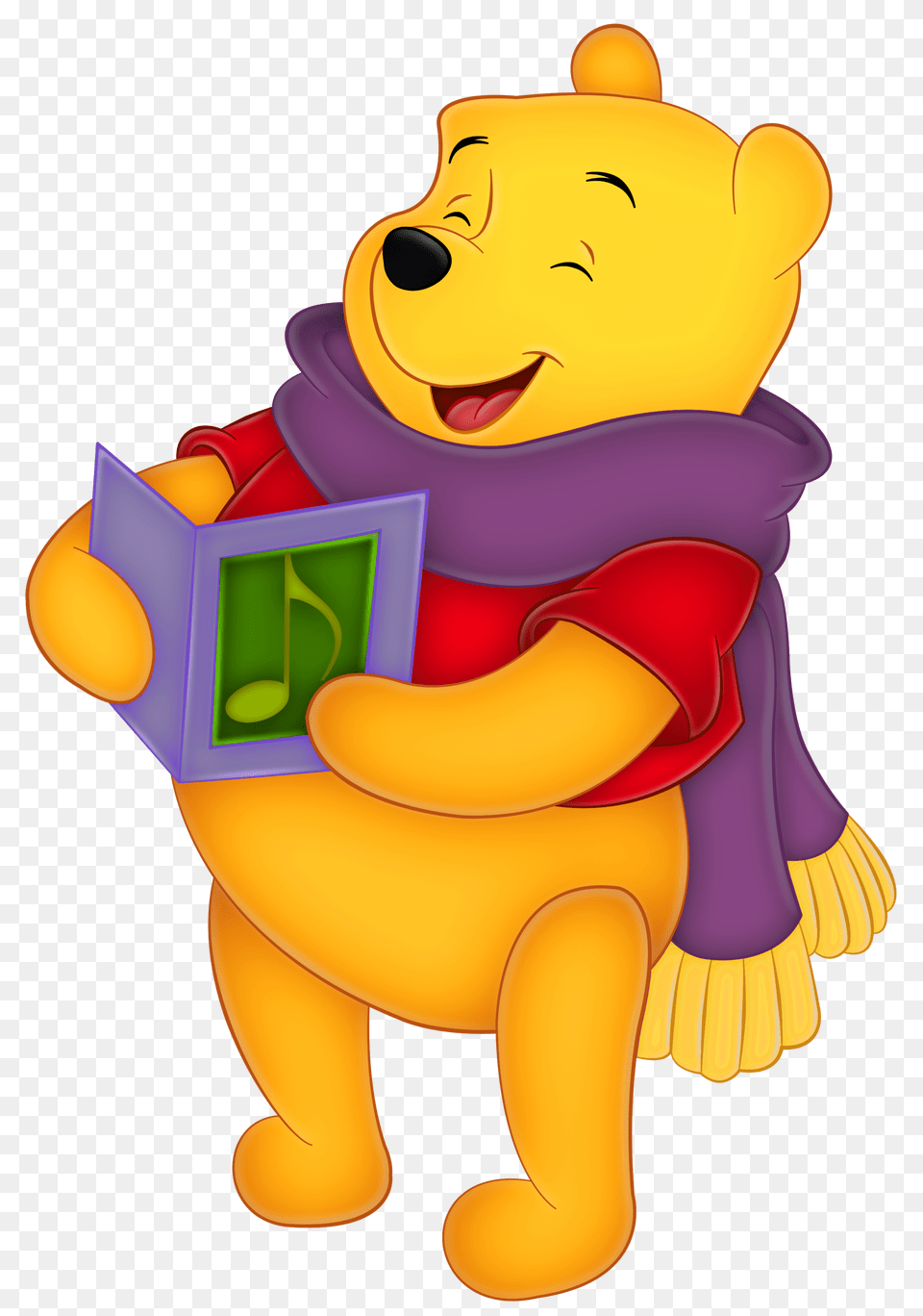 Winnie The Pooh With Purple, Nature, Outdoors, Snow, Snowman Png Image